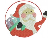 Stickdatei - Weihnachtsmann winkend